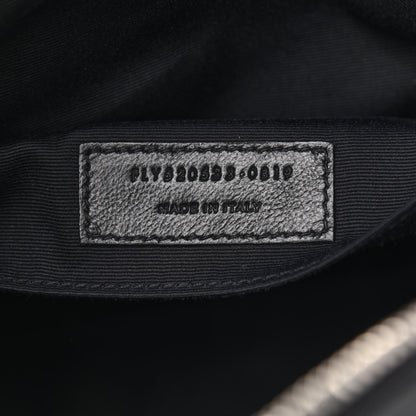 Saint Laurent Lambskin Monogram Embossed Small Lou Camera Bag Black 7 of 12