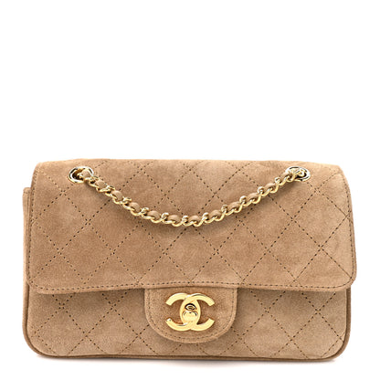 Chanel Suede Calfskin Mini Souplissimo Flap Dark Beige 1 of 9