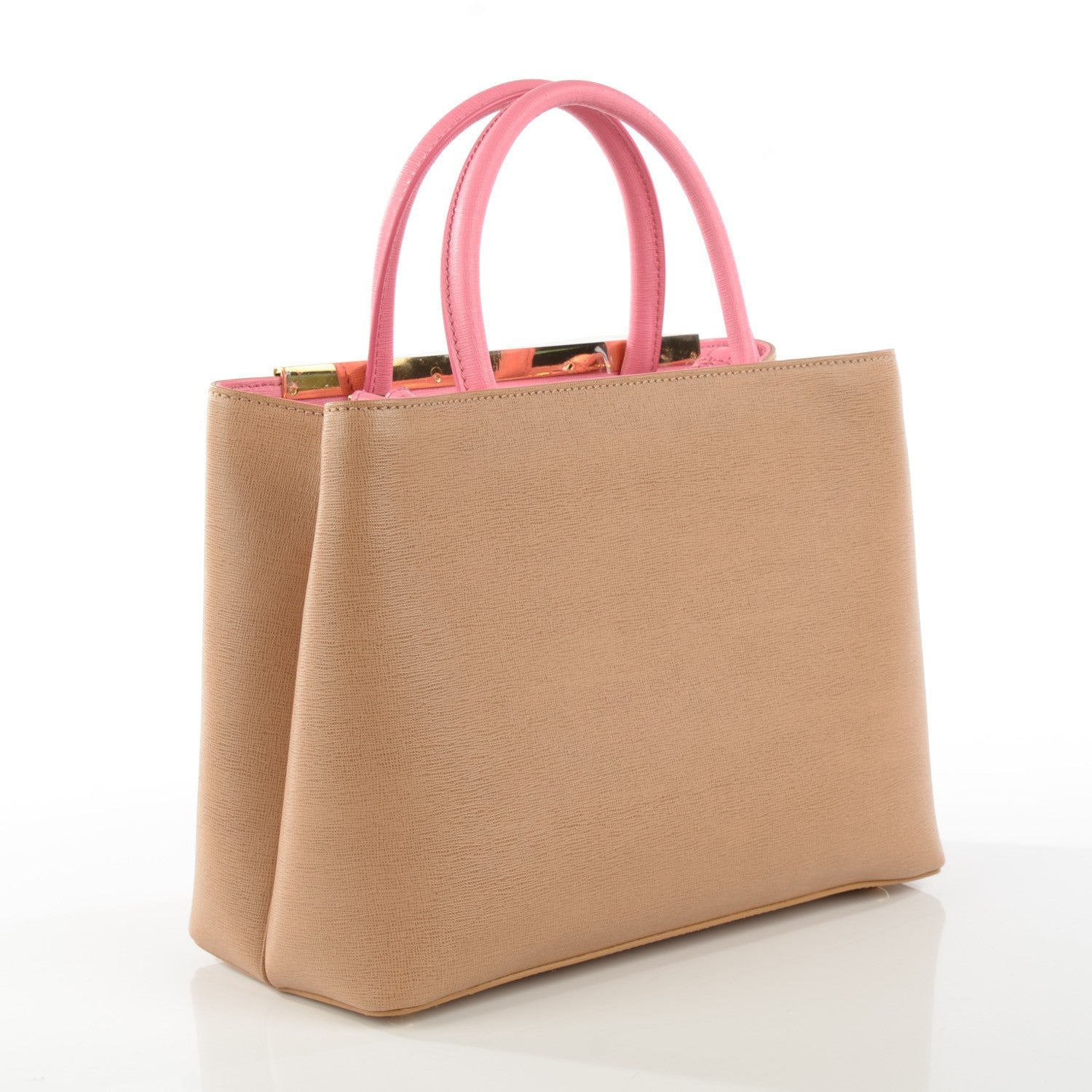 Fendi Vitello Elite Monster Petite 2Jours Tote Cuoio Lollypop Multicolor 3 of 8