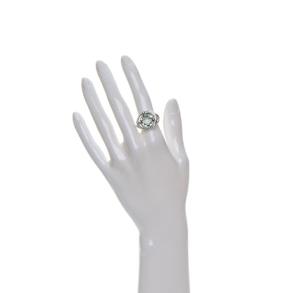 David Yurman Sterling Silver Prasiolite 11mm Infinity Ring 54 7 2 of 4