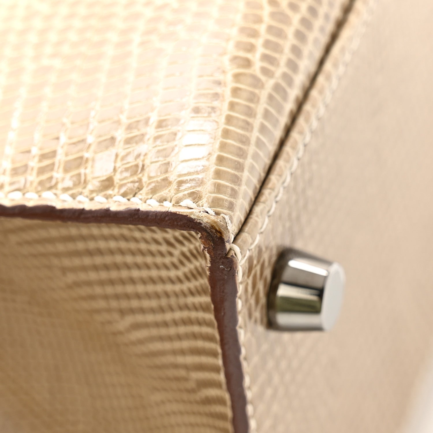 Hermes Lizard Niloticus Kelly Sellier 25 Ficelle 13 of 14