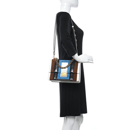 Fendi Agnello Old Shine Chamois F is Fendi Embossed Kan U Shoulder Bag White Nebula Multicolor 2 of 13