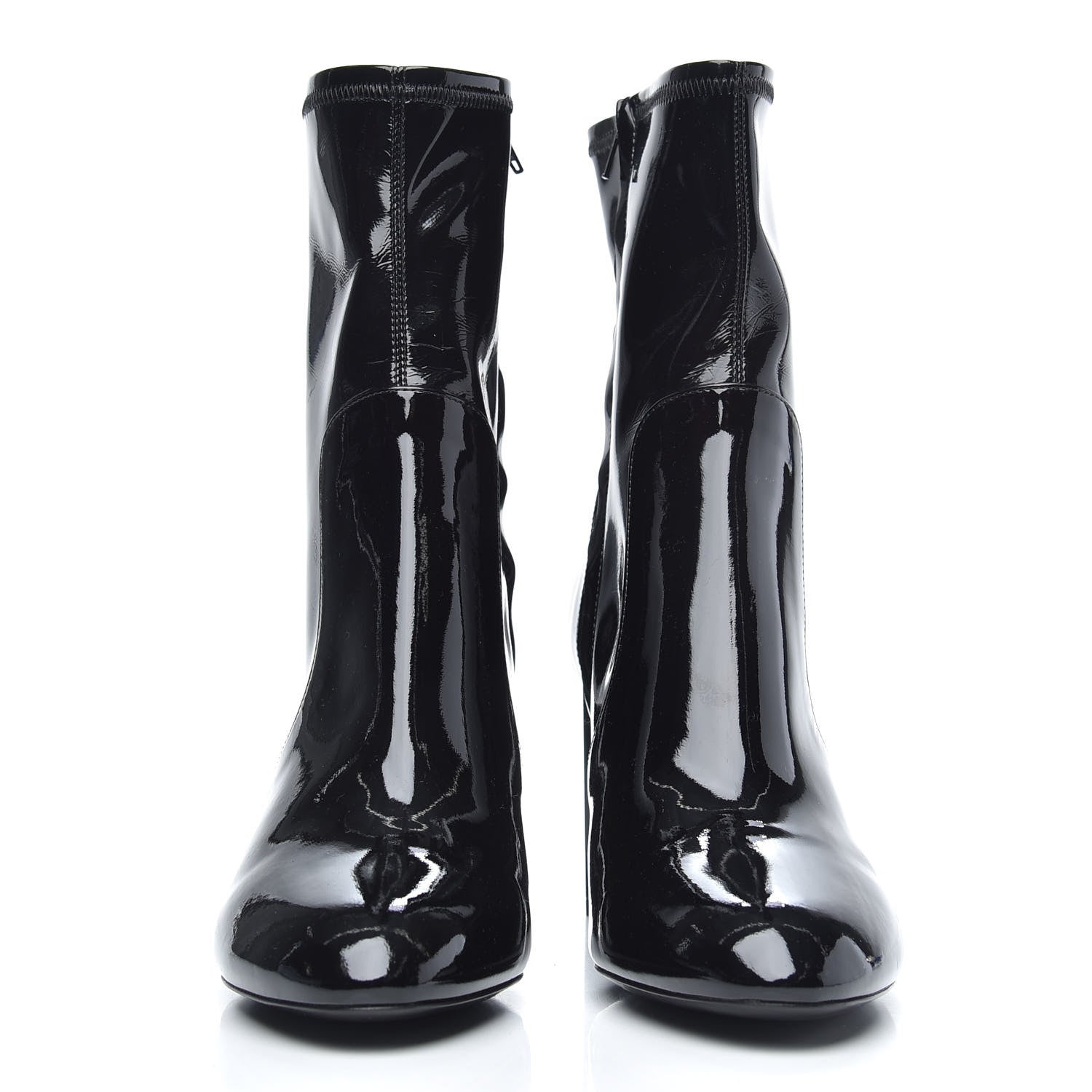 Louis Vuitton Patent Silhouette Ankle Boots 39 Black 2 of 7