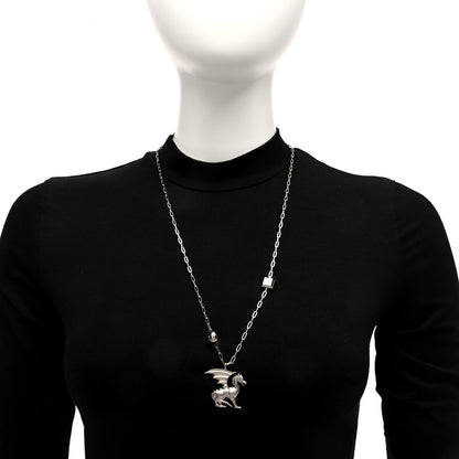 Hermes Palladium Talismans Dragon Aile Pendant Necklace 2 of 5