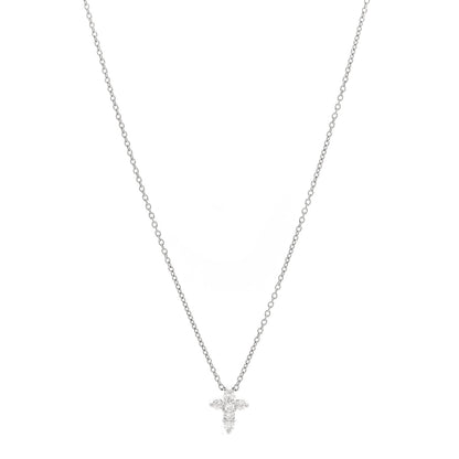 Roberto Coin 18K White Gold Diamond Tiny Treasures Baby Cross Pendant Necklace 1 of 4
