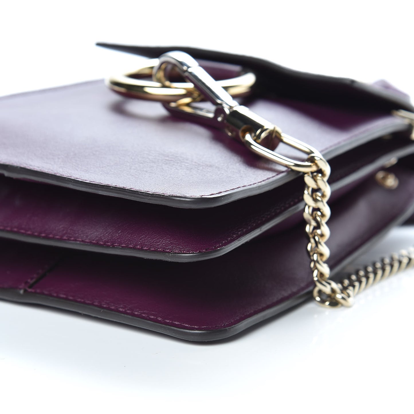 Suede Calfskin Mini Faye Bracelet Bag Nightfall Purple