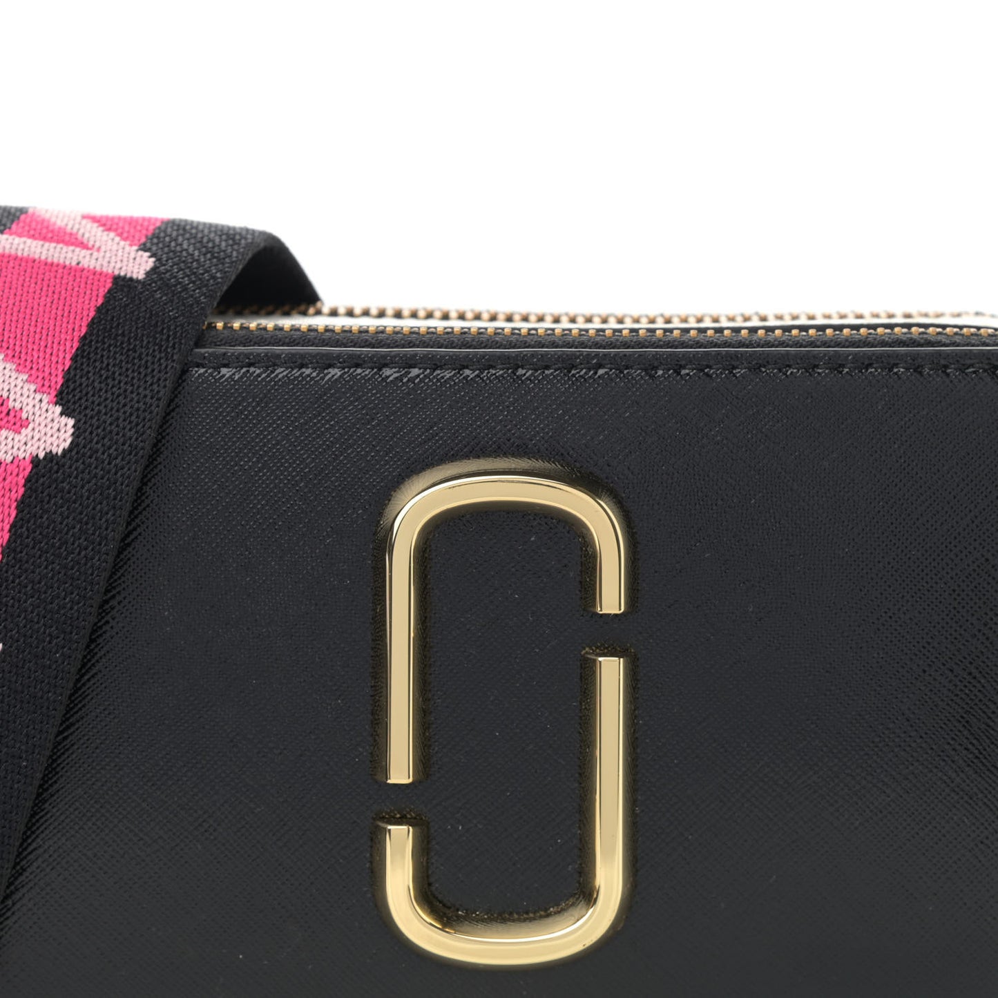 Saffiano Snapshot Camera Bag Black Grey