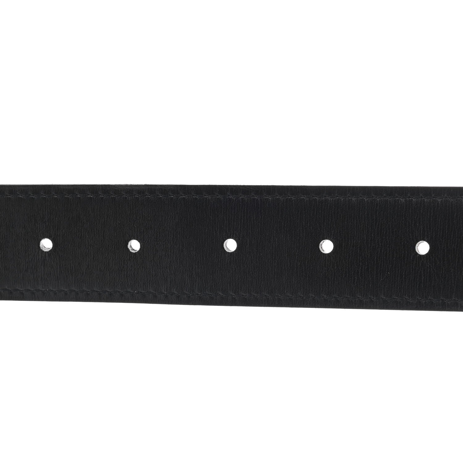 Hermes Box Togo 32mm Guilloche H Belt 90 Black Etoupe 3 of 7