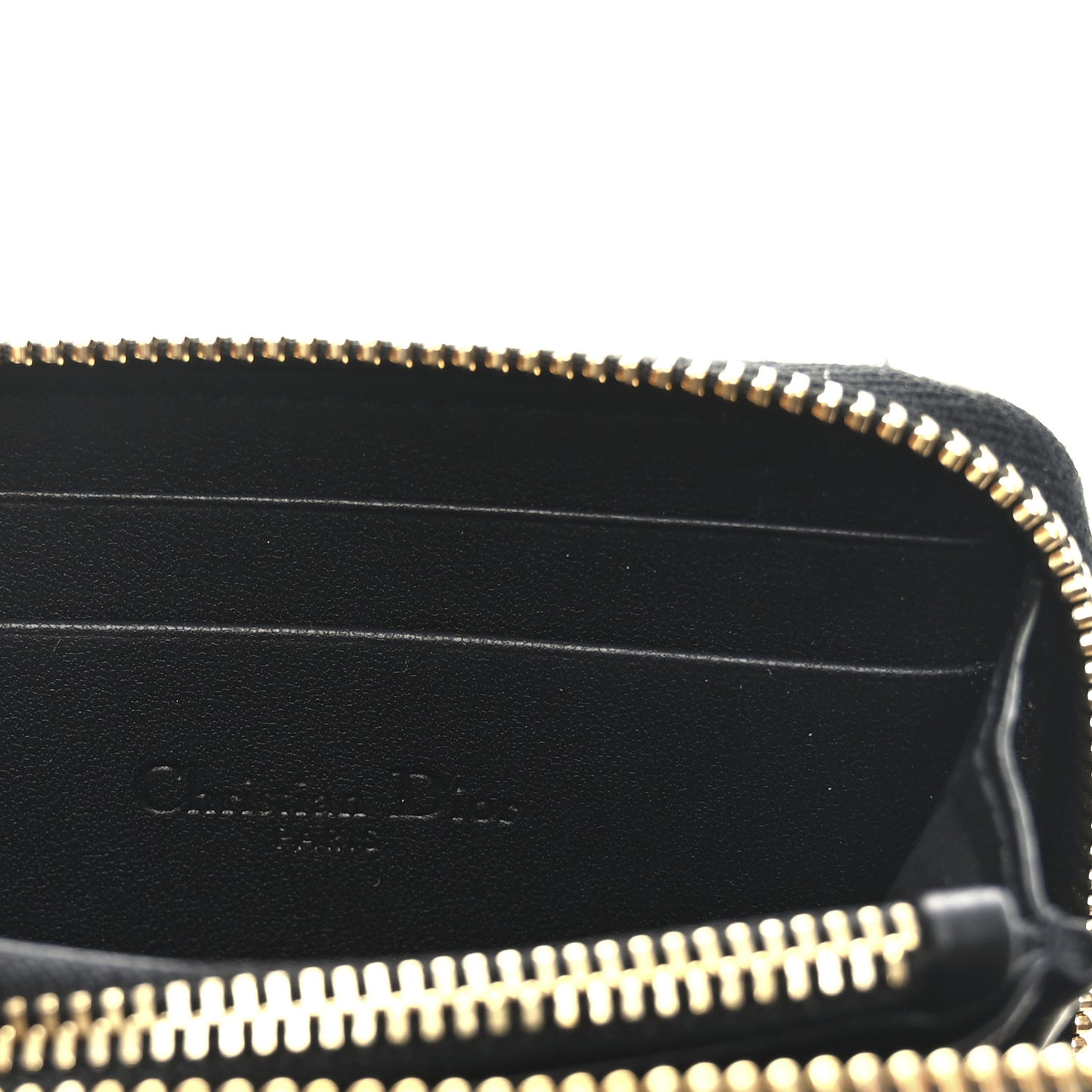 Lambskin Cannage Small Lady Dior Voyageur Coin Purse Black
