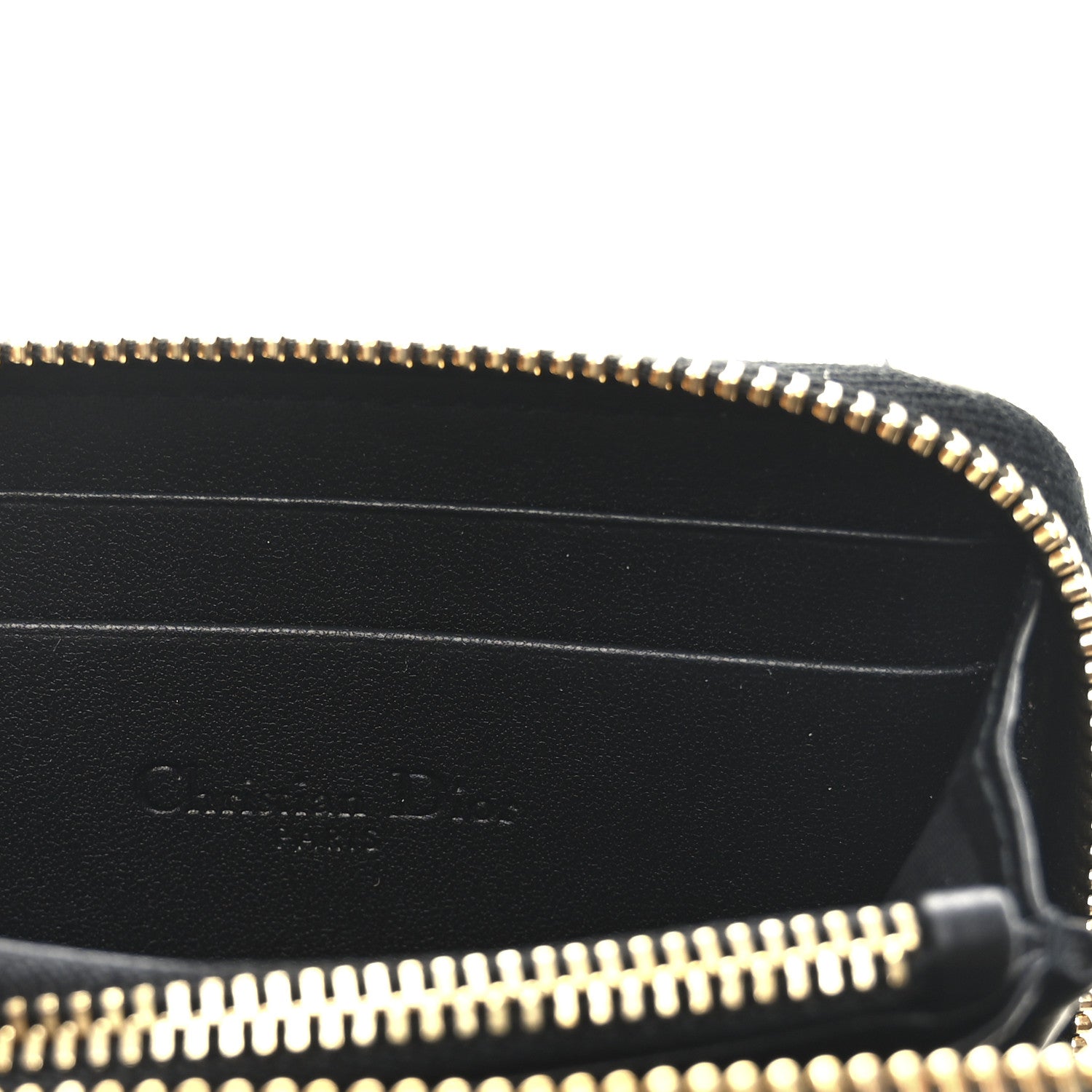 Christian Dior Lambskin Cannage Small Lady Dior Voyageur Coin Purse Black 6 of 7