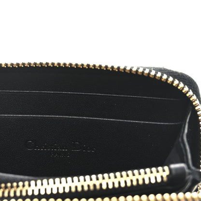 Christian Dior Lambskin Cannage Small Lady Dior Voyageur Coin Purse Black 6 of 7