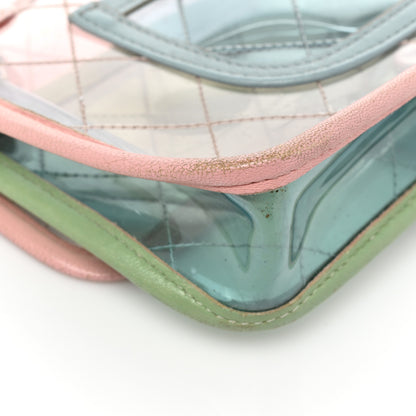 Chanel Lambskin PVC Quilted Mini Coco Splash Flap Blue Green 14 of 20