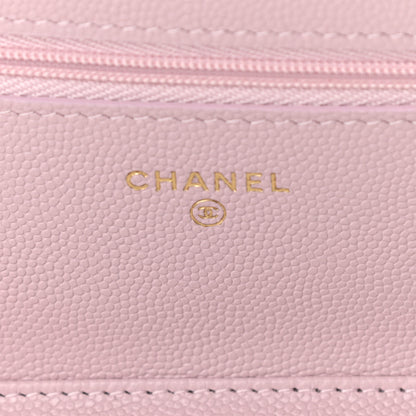 Chanel Caviar Quilted Wallet On Chain WOC Light Pink 6 of 12