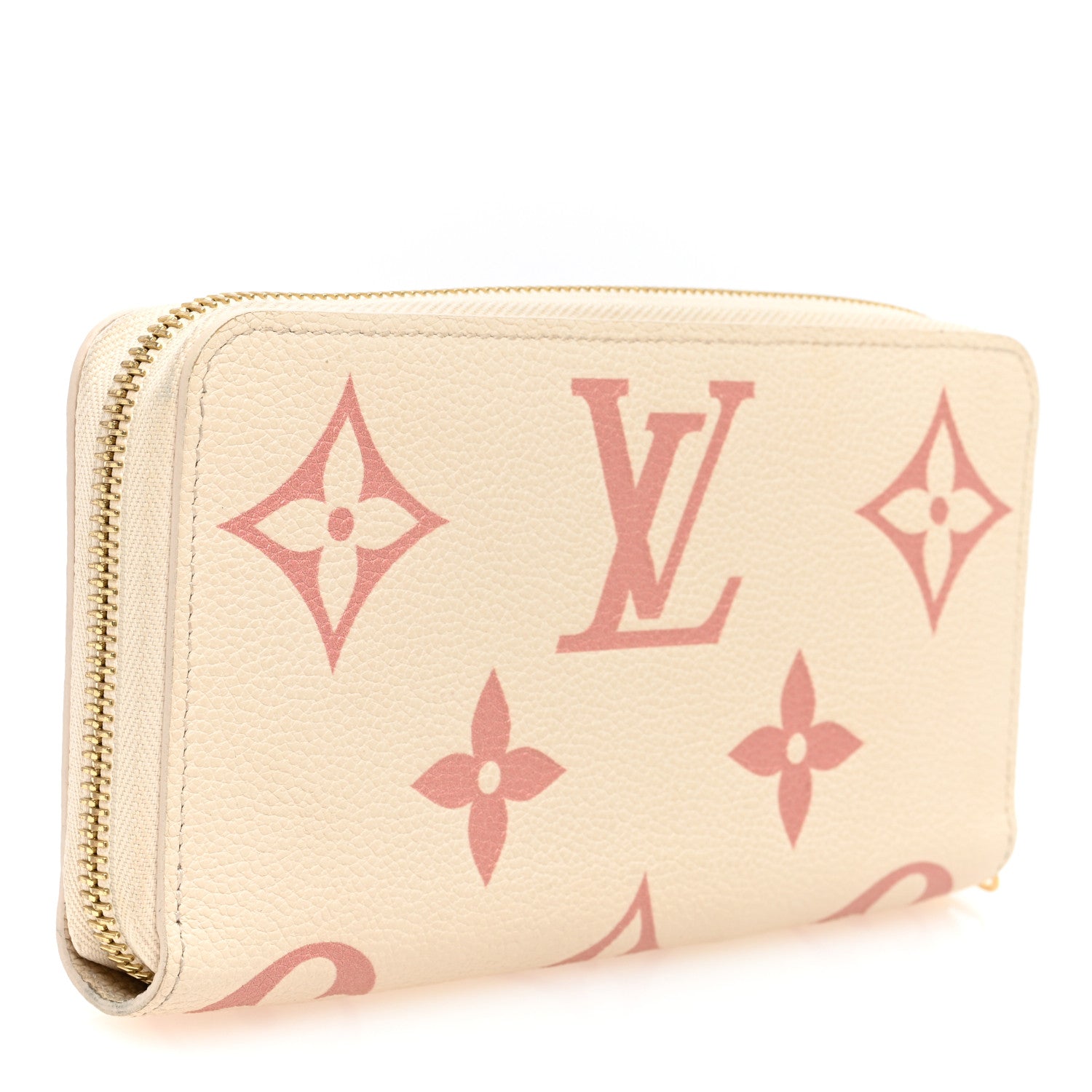 Louis Vuitton Empreinte Monogram Giant Zippy Wallet Creme Bois De Rose 3 of 6