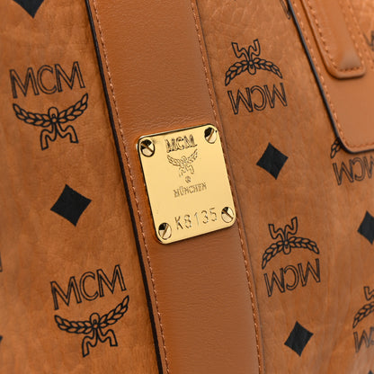 MCM Visetos Large Liz Reversible Shopper Tote Cognac 10 of 17