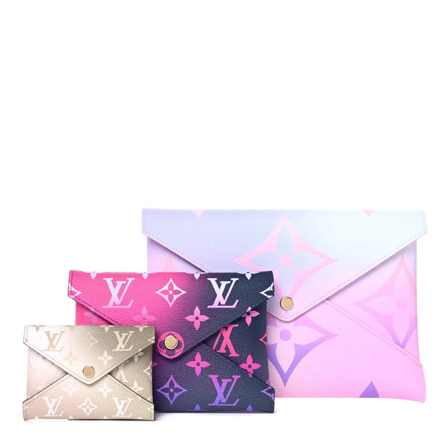 Louis Vuitton Monogram Giant Spring In The City Kirigami Pochette Set Sunrise Pastel Midnight Fuchsia Sunset Kaki 1 of 10