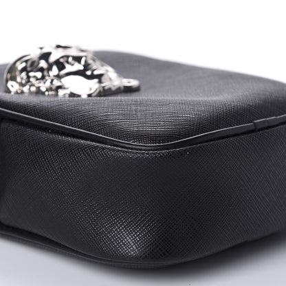 Versace Saffiano Small Medusa Messenger Bag Black 6 of 9
