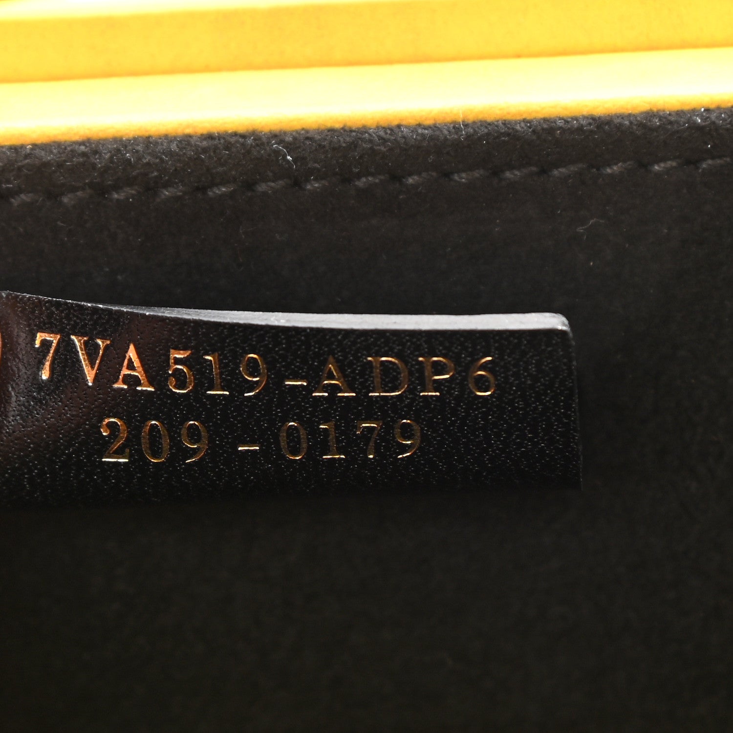 Fendi Vitello Fluffy Logo Vertical Box Yellow Box Black 7 of 8
