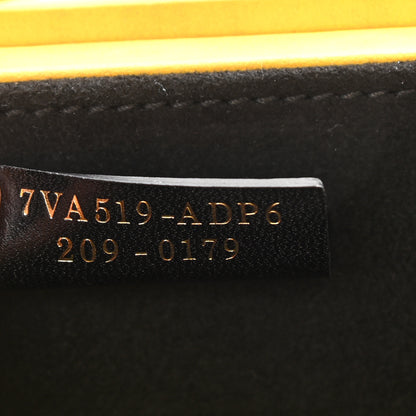 Fendi Vitello Fluffy Logo Vertical Box Yellow Box Black 7 of 8