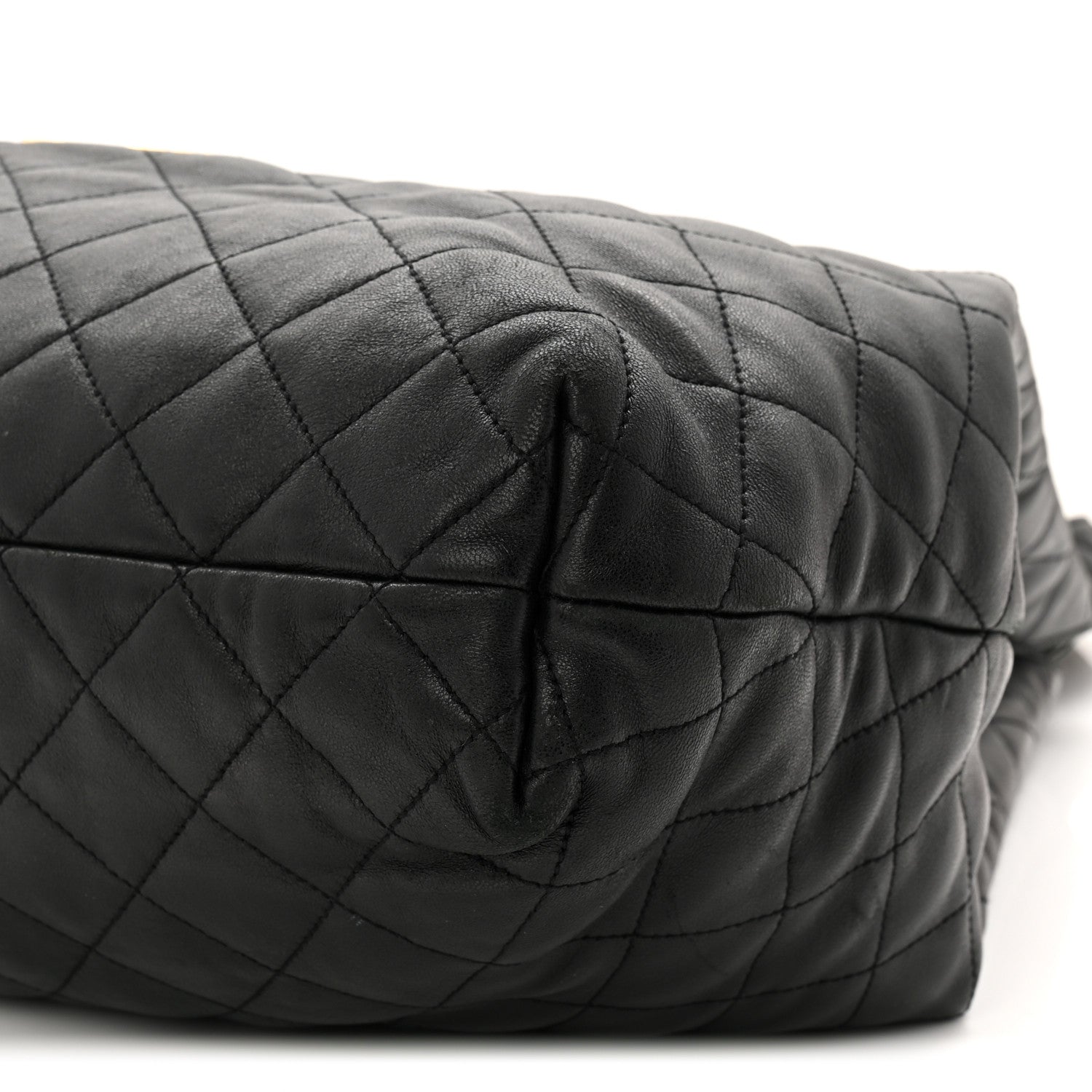 Saint Laurent Lambskin Quilted Maxi Icare Shopping Tote Black 10 of 12
