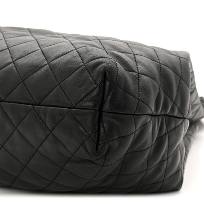 Saint Laurent Lambskin Quilted Maxi Icare Shopping Tote Black 10 of 12