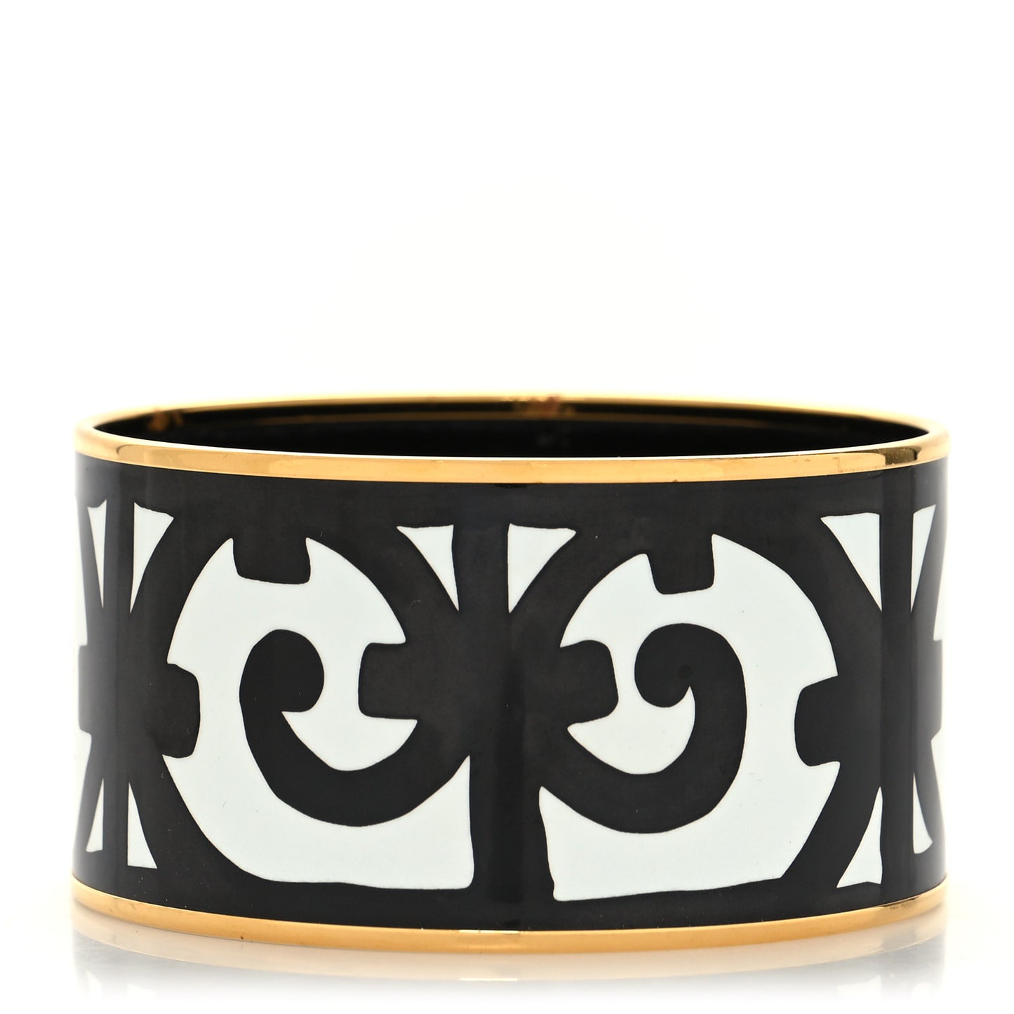 Enamel Printed Extra Wide Balcons du Guadalquivir Bracelet 65 Black