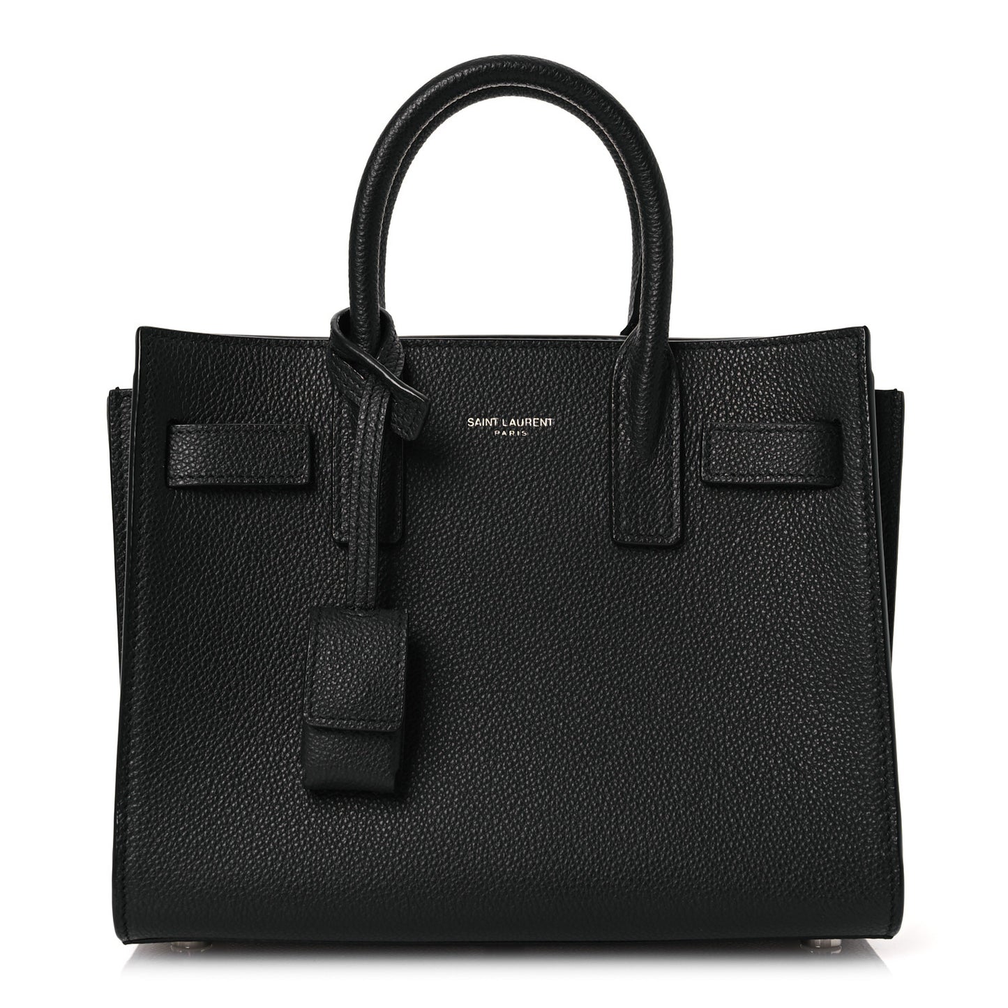 Grained Calfskin Nano Sac De Jour Black