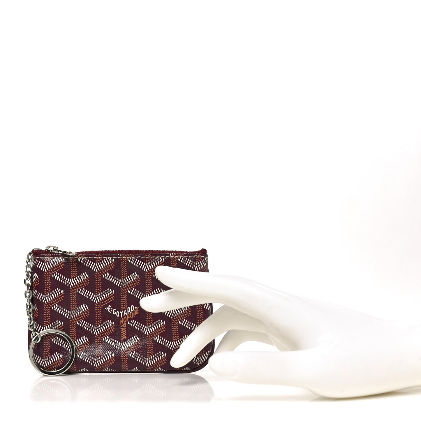 Goyardine Nano Senat Key Pouch Burgundy