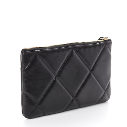 Chanel Goatskin Quilted 19 Cosmetic Case Black 3 of 8