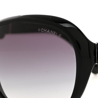 Chanel Acetate Lambskin Camellia CC Sunglasses 5316-Q Black 7 of 8
