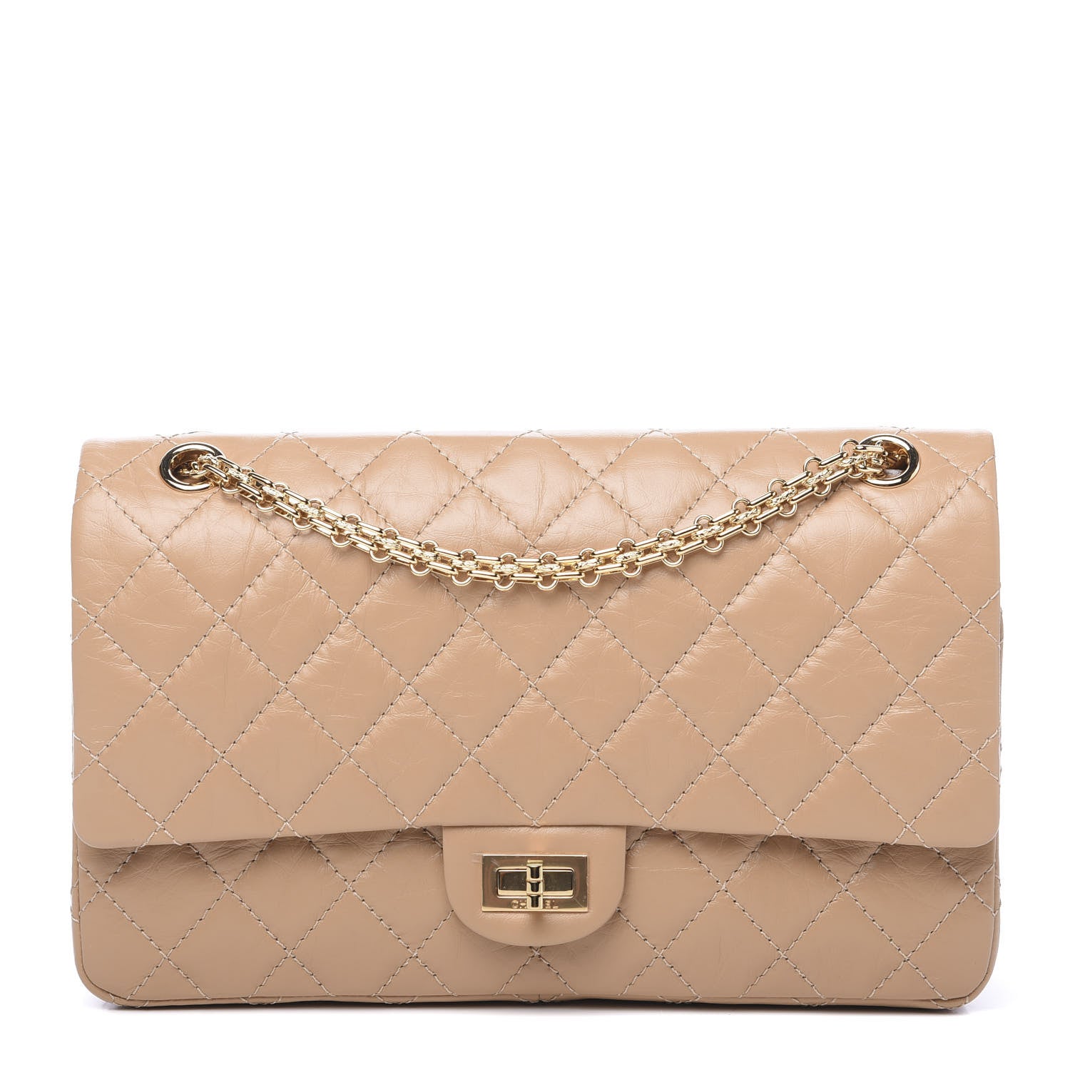 Chanel Aged Calfskin Quilted 2.55 Reissue 226 Flap Beige 1 of 10