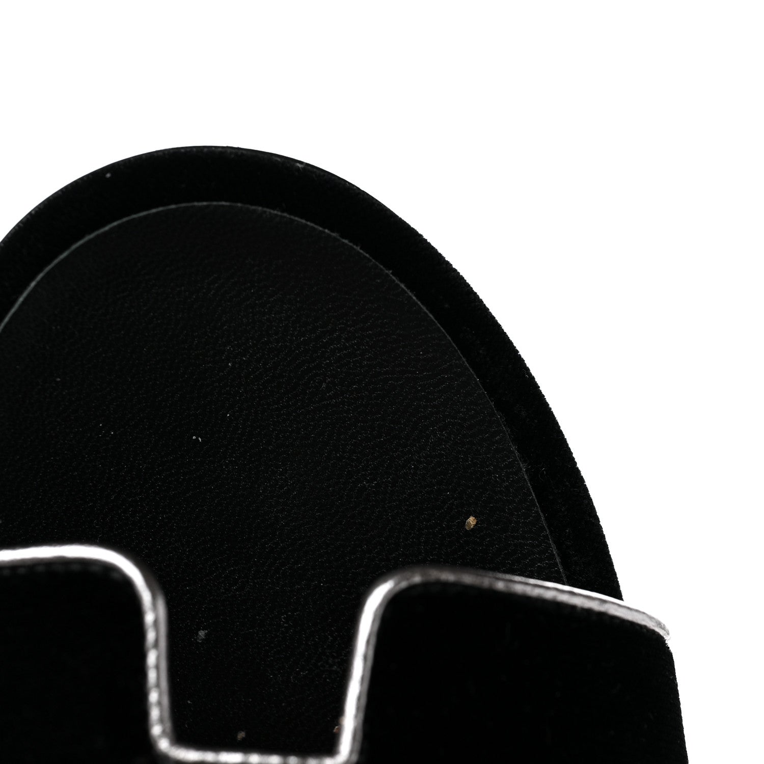 Hermes Velvet Nappa Oasis Sandals 37.5 Argent Vieilli 8 of 10