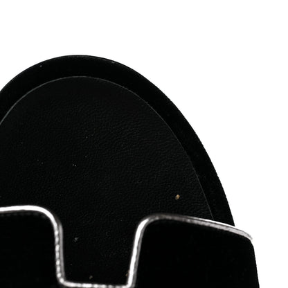 Hermes Velvet Nappa Oasis Sandals 37.5 Argent Vieilli 8 of 10