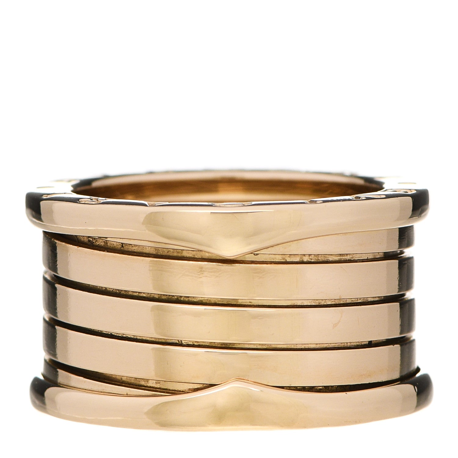 Bulgari 18K Yellow Gold B.Zero1 Four-Band Ring 55 7.25 1 of 5