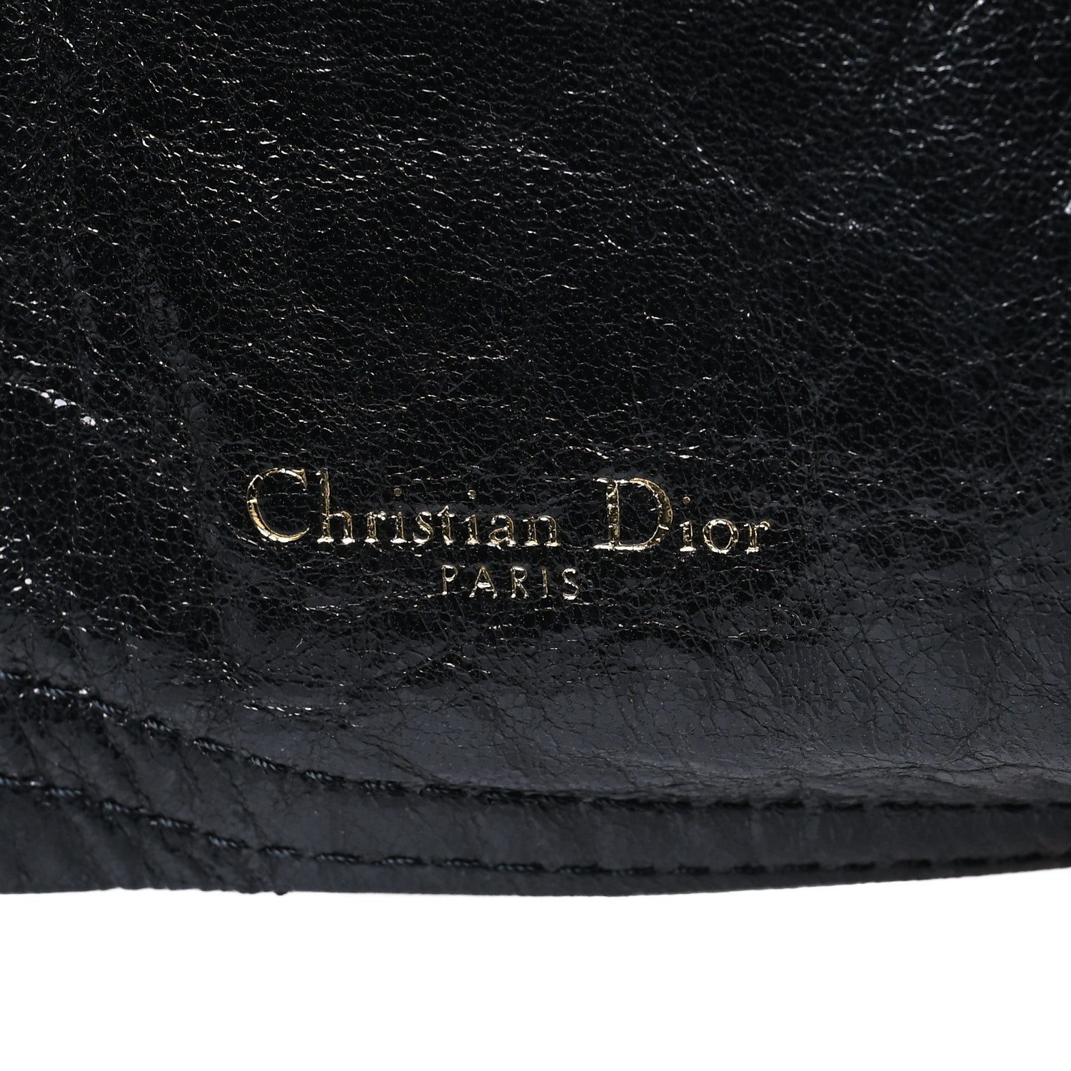 Christian Dior Crinkled Lambskin 135mm Saddle Belt Black 4 of 5