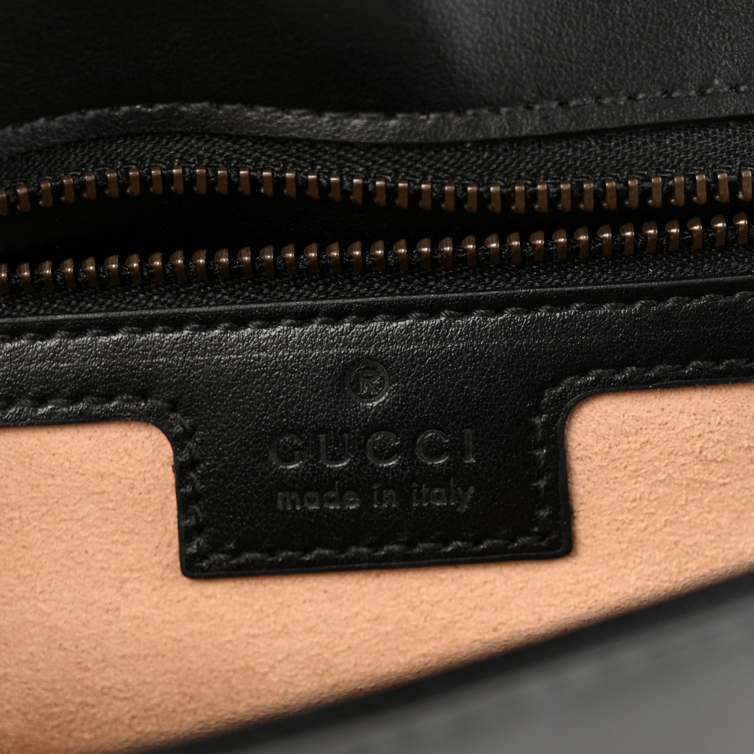 Gucci Calfskin Matelasse Small GG Marmont Shoulder Bag Black 6 of 13
