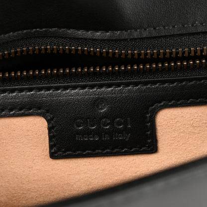 Gucci Calfskin Matelasse Small GG Marmont Shoulder Bag Black 6 of 13