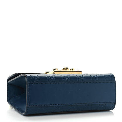 Gucci Guccissima Small Padlock Shoulder Bag Blue Agata 4 of 13