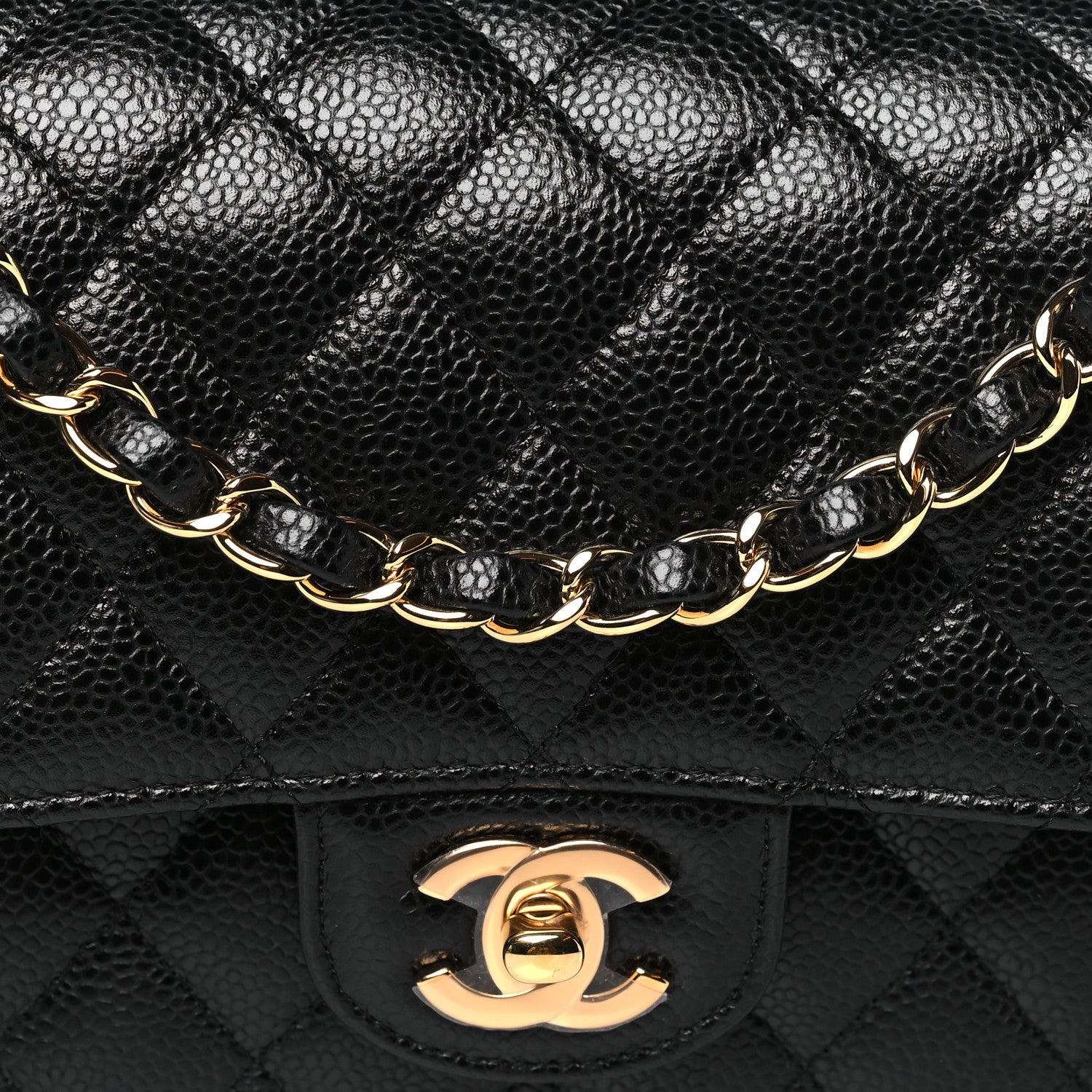 Chanel Caviar Quilted Medium Double Flap Black 8 of 11