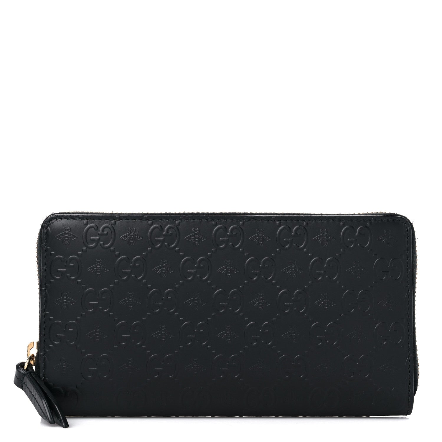 Gucci Guccissima Signature Microguccissima Bree Zip Around Wallet Black 1 of 12