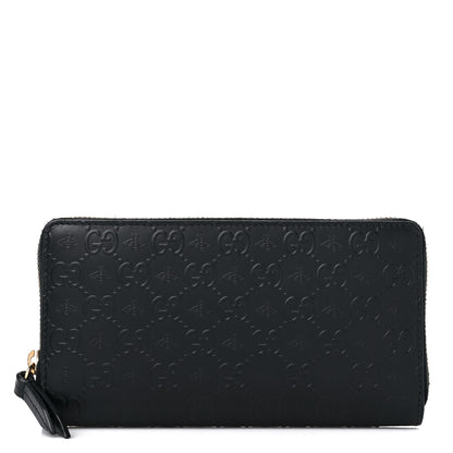 Gucci Guccissima Signature Microguccissima Bree Zip Around Wallet Black 1 of 12