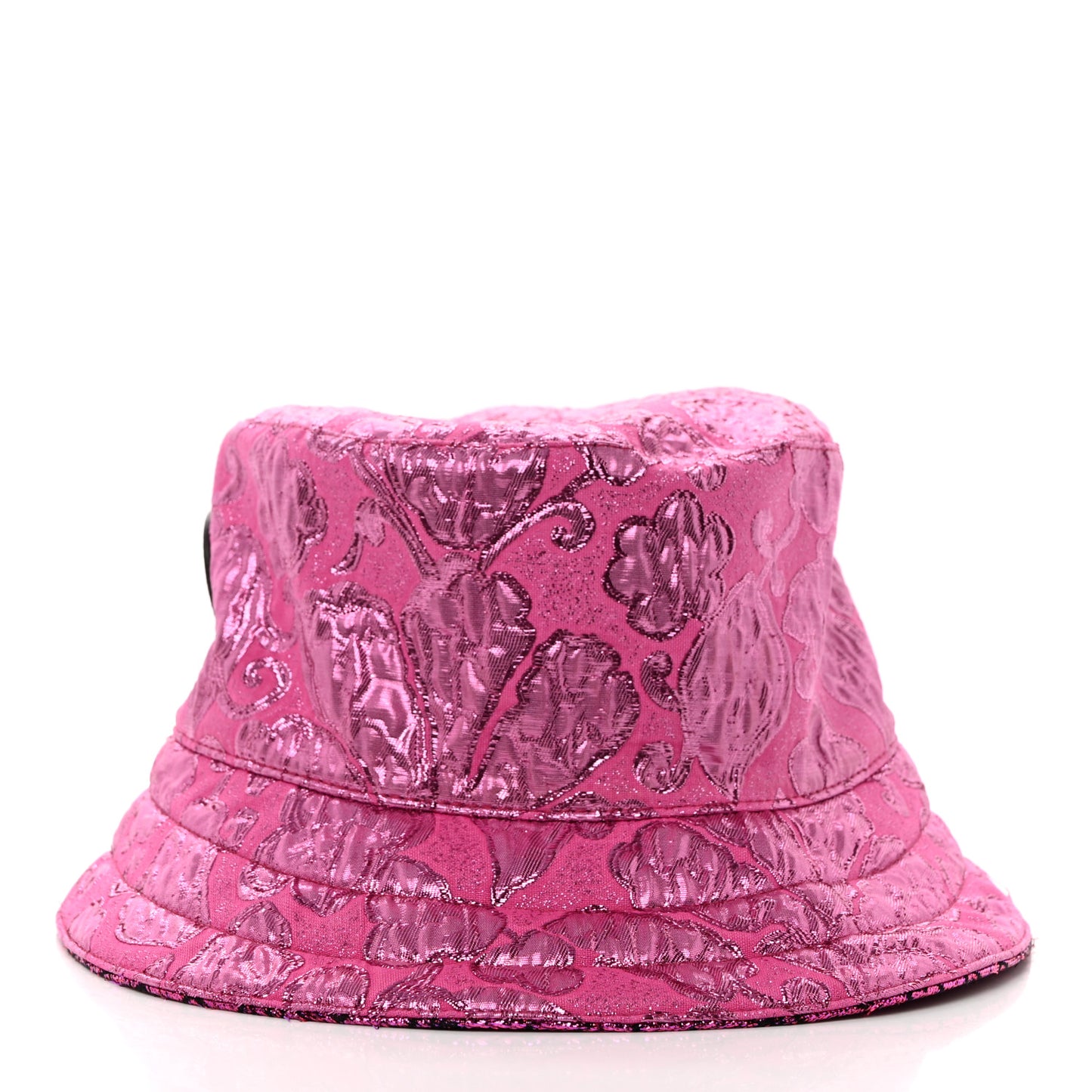 Canvas Lame GG Monogram Reversible Bucket Hat Fuxia Pink