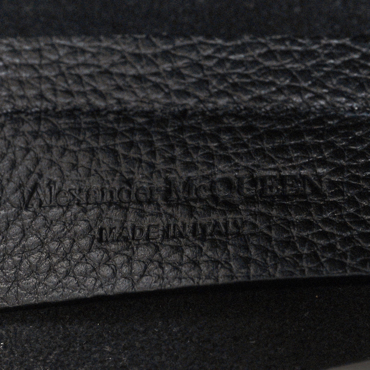 Grained Calfskin Skull Open Shopper Tote Black