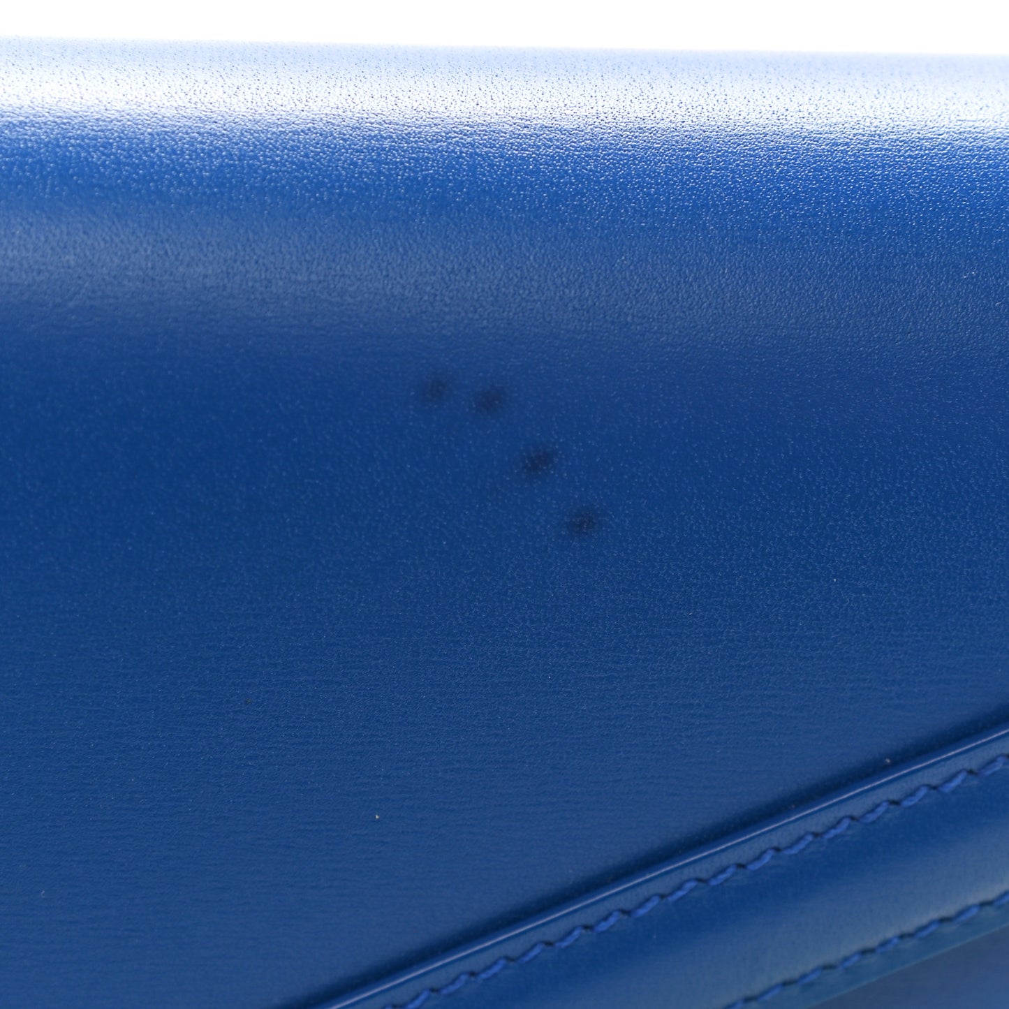 Smooth Calfskin Monogram Cassandra Clasp Bag Blue Majorelle