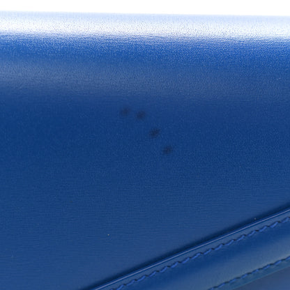 Saint Laurent Smooth Calfskin Monogram Cassandra Clasp Bag Blue Majorelle 12 of 15