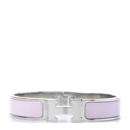 Hermes Enamel Narrow Clic Clac H Bracelet PM Rose Dragee 1 of 4