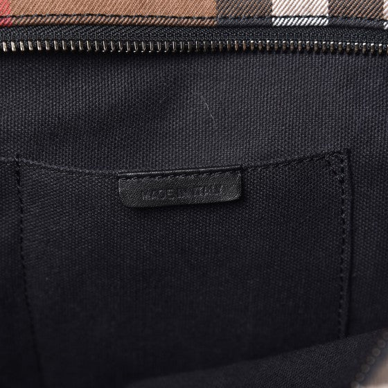 Burberry Bridle Calfskin House Check Tote Black 7 of 17