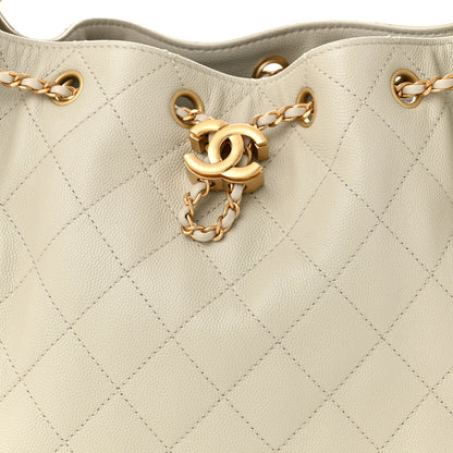Chanel Caviar Quilted Small Chanel 25 Handbag Light Grey 8 of 10