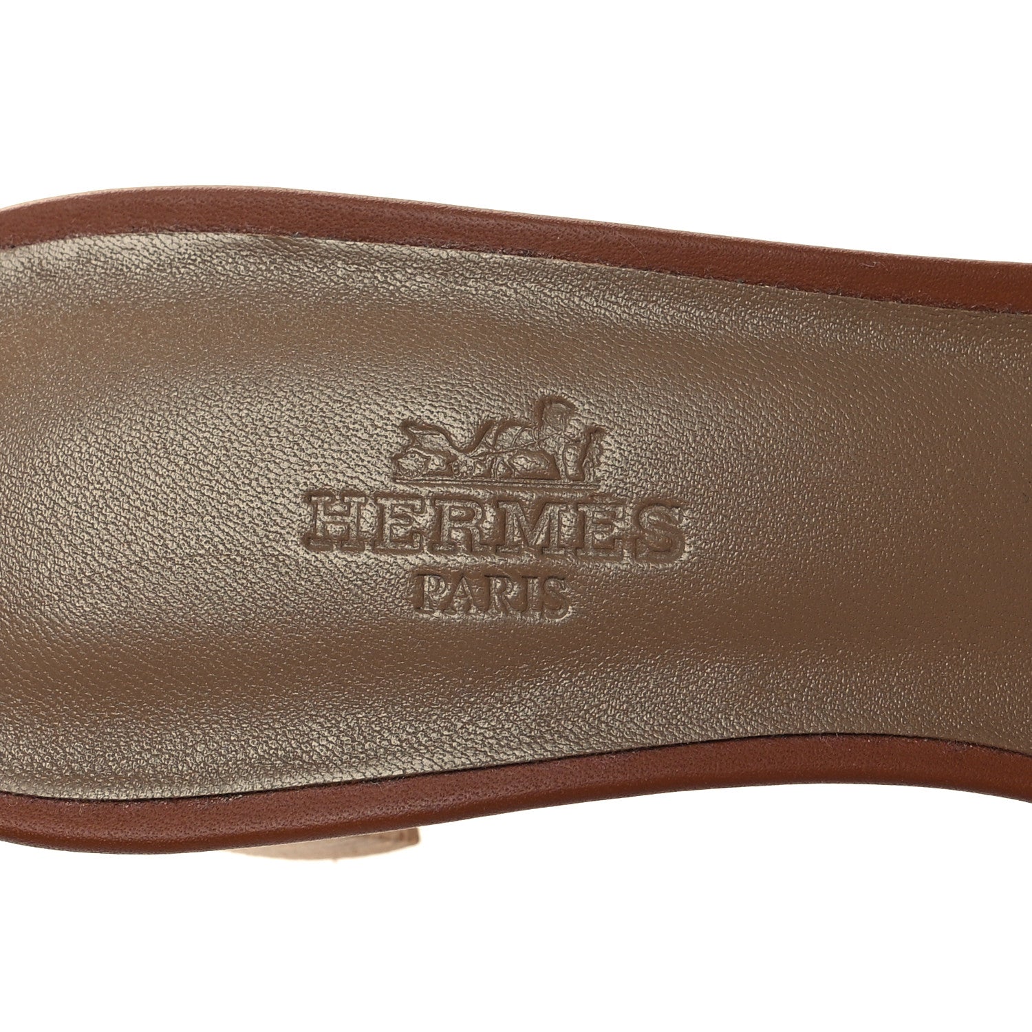 Hermes Calfskin Oasis Sandals 38 Gold 8 of 8