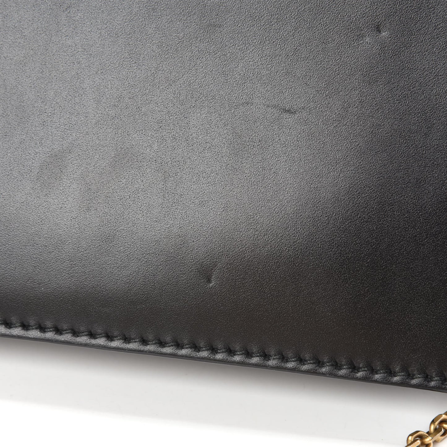 Calfskin J'Adior Wallet on Chain Pouch Black